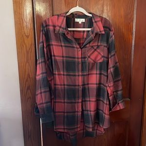 Red and Black Flannel Shirt/Dress